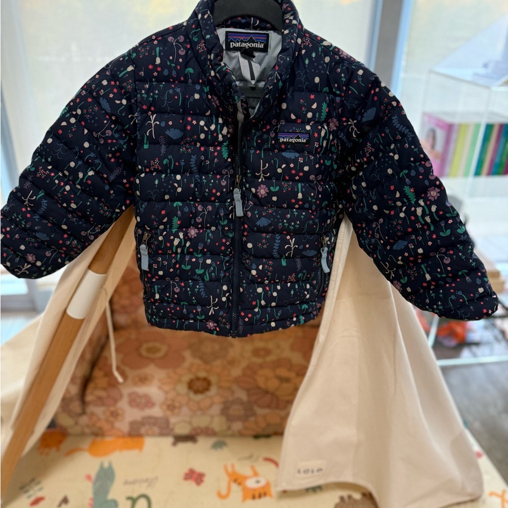 Patagonia Kids' Navy Patterned Puffer Jacket